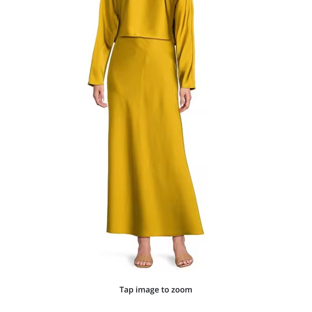 Antonio Melani Bella A-Line Satin Maxi Skirt